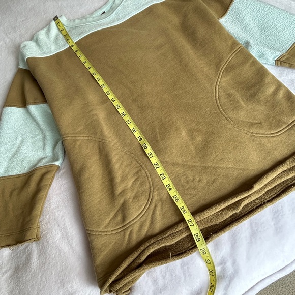 Free People Jordan Color Block Pullover Sweatshirt Top Citron Combo - Picture 14 of 14